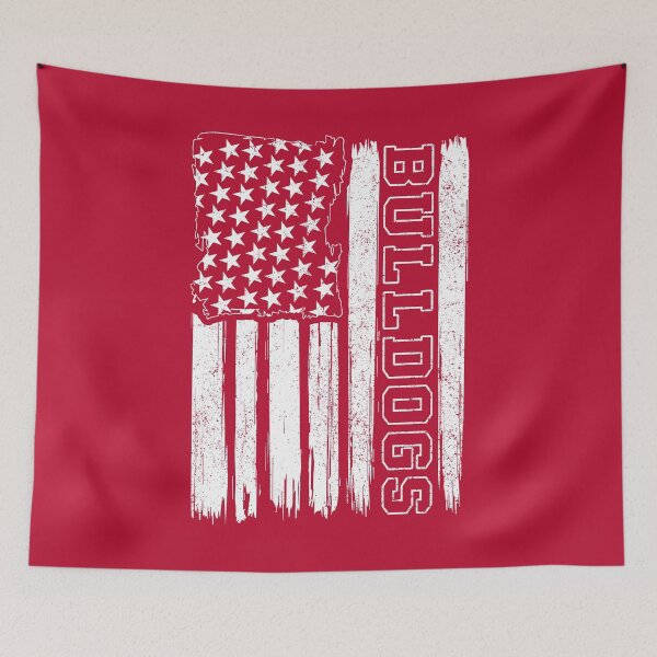 Item preview, Vintage Bulldogs US Flag Distressed GeorgiaFootball designed and sold by Floral Vintage.
