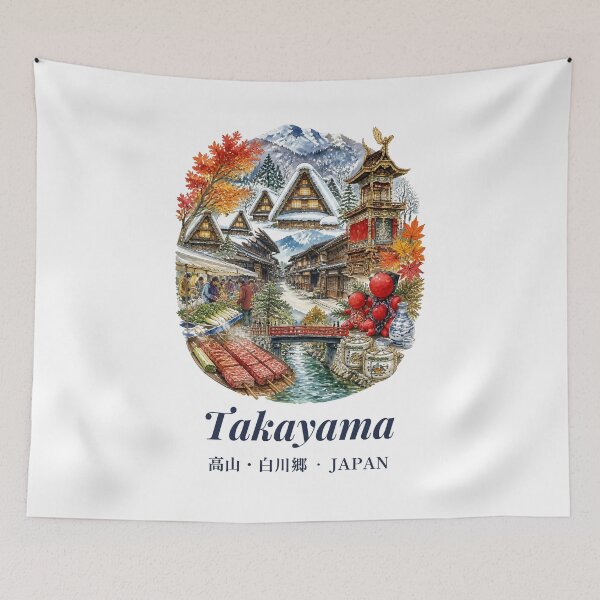 Item preview, Takayama 高山・白川郷 Travel Memories | Japan Travel Collage | Japanese Design designed and sold by JapanMemoir.