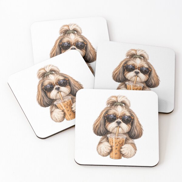 Item preview, Feeling Pawsome Shih Tzu | Cute Shih Tzu Dog Lover Gift | Kawaii Puppy Illustration designed and sold by PawsAndPallette .