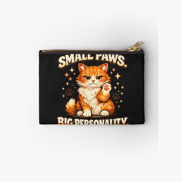 Item preview, Small Paws Big Personality Cute Sassy Orange Cat Quote designed and sold by MCV-Designs.