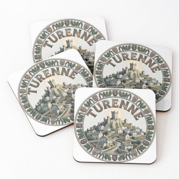 Item preview, Turenne France Correze Medieval Hilltop Village Castle Embroidered Patch Sticker designed and sold by Imaginarium of Chaos falcon88 .