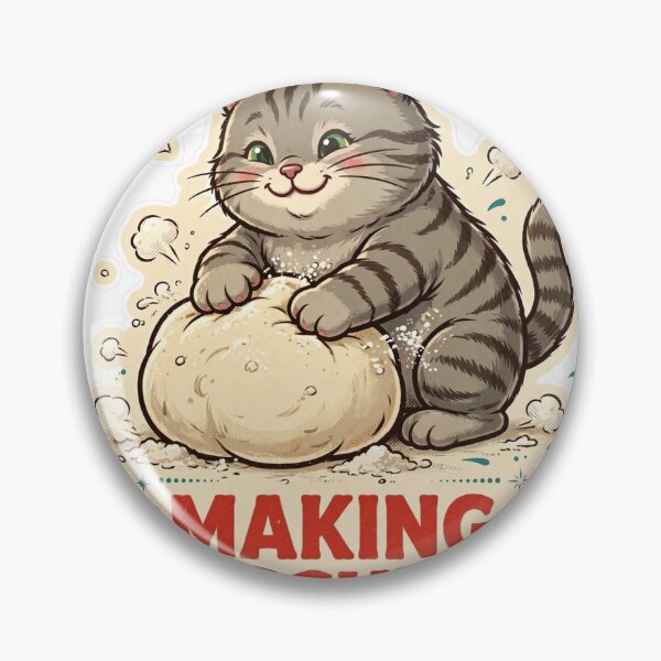 Item preview, Making Biscuits — Funny Kneading Cat Baker designed and sold by Neshmi.