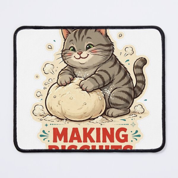 Item preview, Making Biscuits — Funny Kneading Cat Baker designed and sold by Neshmi.