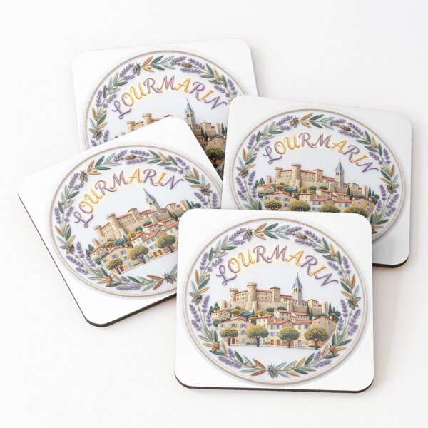 Item preview, Lourmarin France Luberon Provence Lavender Village Castle Embroidered Patch Sticker designed and sold by Imaginarium of Chaos falcon88 .