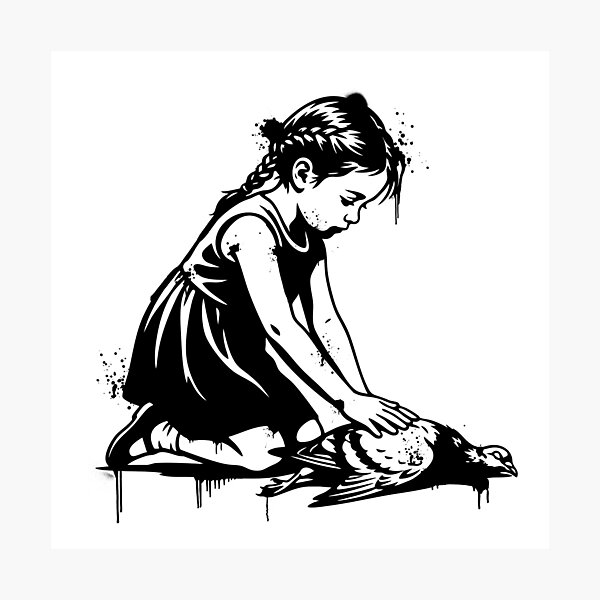 Item preview, Fragile Peace - Grunge Street Art Girl designed and sold by offquote. by nttglyphs.