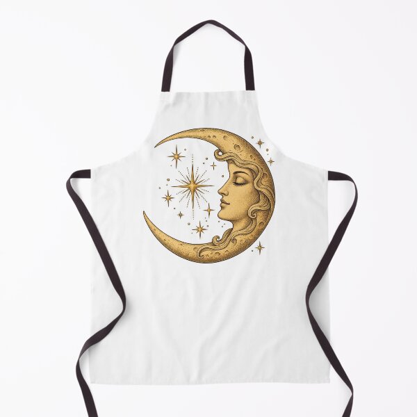 Item preview, Arte vintage de cara lunar celestial y estrellas designed and sold by LandFinStudio.