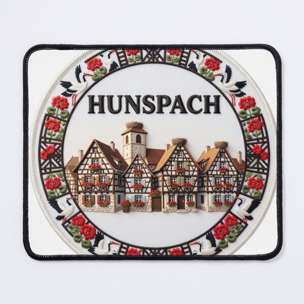 Item preview, Hunspach France Alsace Half Timbered Stork Village Embroidered Patch Sticker designed and sold by Imaginarium of Chaos falcon88 .