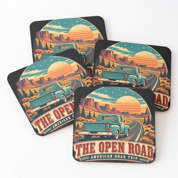 Item preview, The Open Road American Road Trip – Vintage Pickup Truck designed and sold by dhmnee.