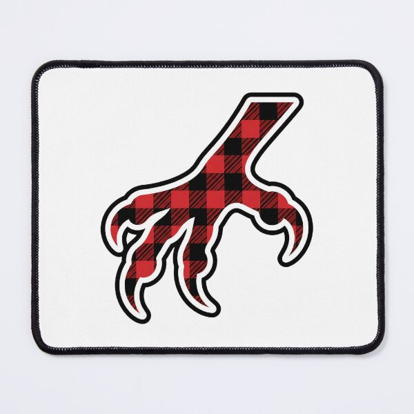 Item preview, Red Black Buffalo Plaid Bird Claw Design designed and sold by PinkyDona.