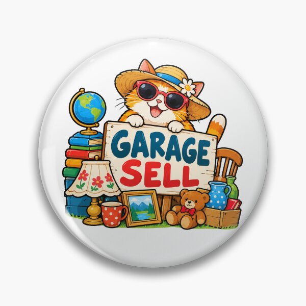 Item preview, Garage Sell Cat - Cute Thrift Shopping designed and sold by Myra365Art.