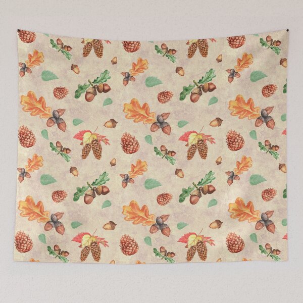 Item preview, Copy of Watercolor Forest Mushrooms and Acorns Autumn Pattern designed and sold by FestivityFinds.