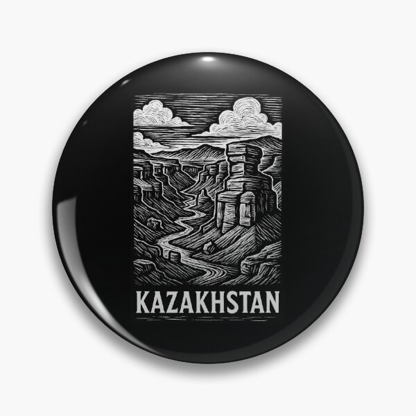 Item preview, Kazakhstan Linocut Style  designed and sold by Thistle-TShop.