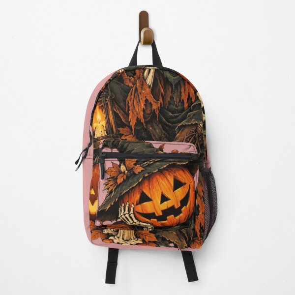 Item preview, Halloween Scarecrow Witch with Black Cat – Dark Fantasy Pumpkin Art designed and sold by RajDeals.