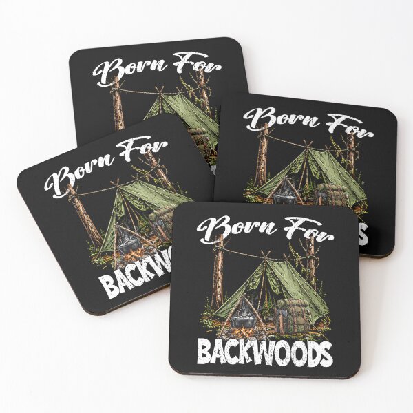 Item preview, Born For Backwoods Camping Vintage Outdoor Adventure Bushcraft Survival Skills designed and sold by Jt41.