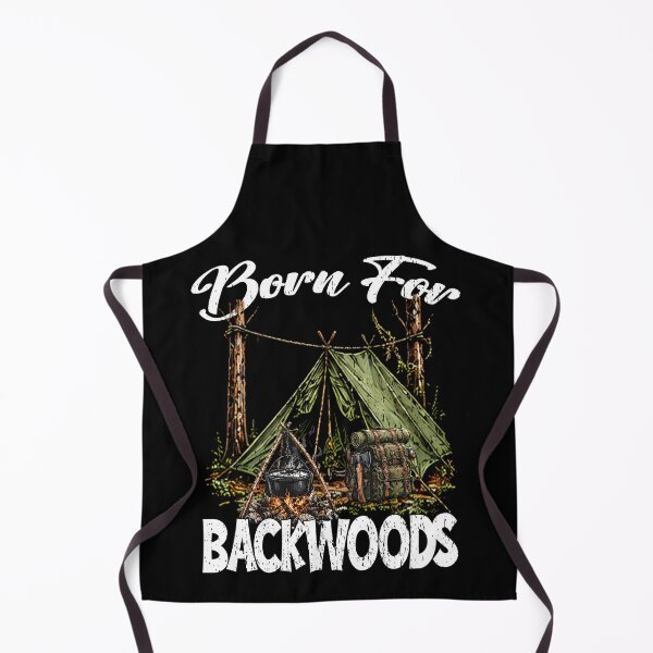 Item preview, Born For Backwoods Camping Vintage Outdoor Adventure Bushcraft Survival Skills designed and sold by Jt41.