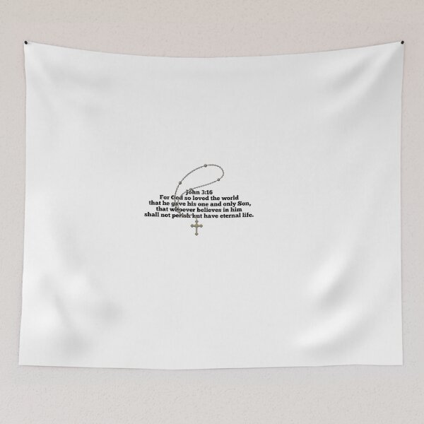 Item preview, Verse John 3:16 Bible with Rosary designed and sold by UmaCreatesThings.