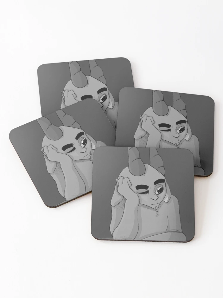 Thumbnail 1 of 5, Coasters (Set of 4), Overthinking Goat designed and sold by RabtinyEson.