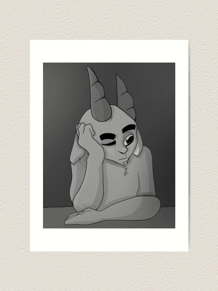 Thumbnail 1 of 3, Art Print, Overthinking Goat designed and sold by RabtinyEson.