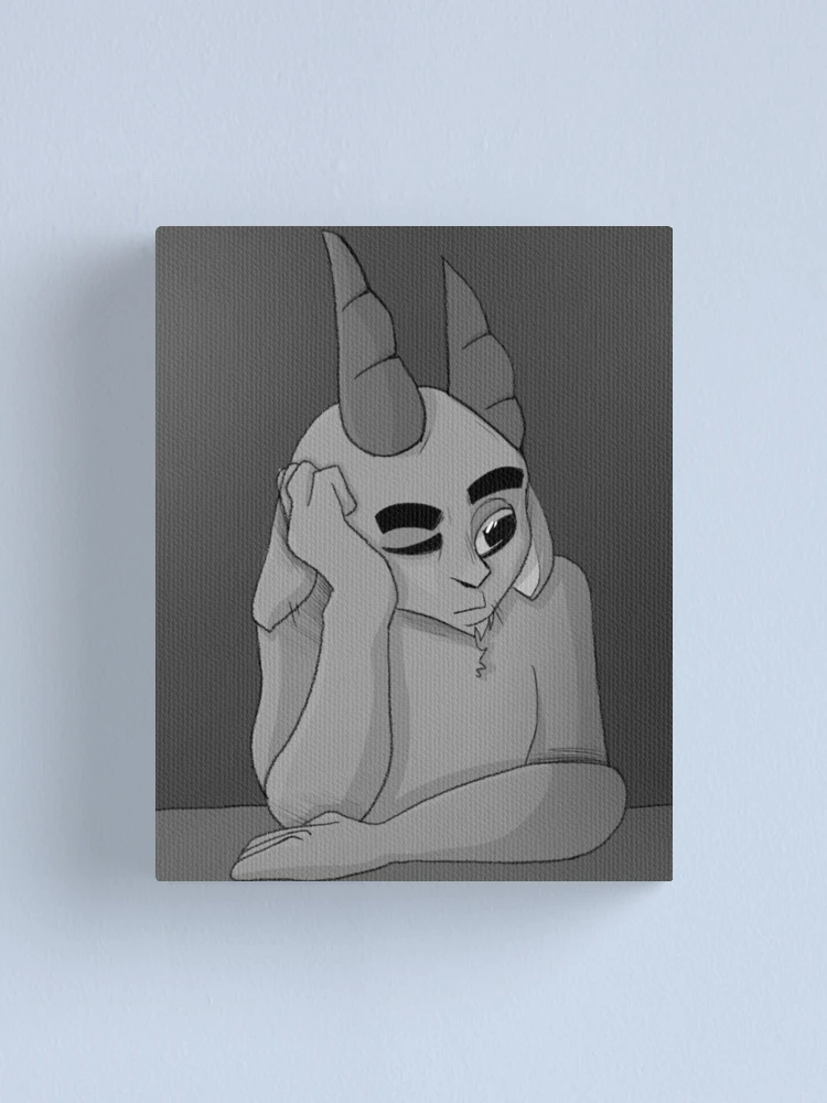 Thumbnail 1 of 3, Canvas Print, Overthinking Goat designed and sold by RabtinyEson.