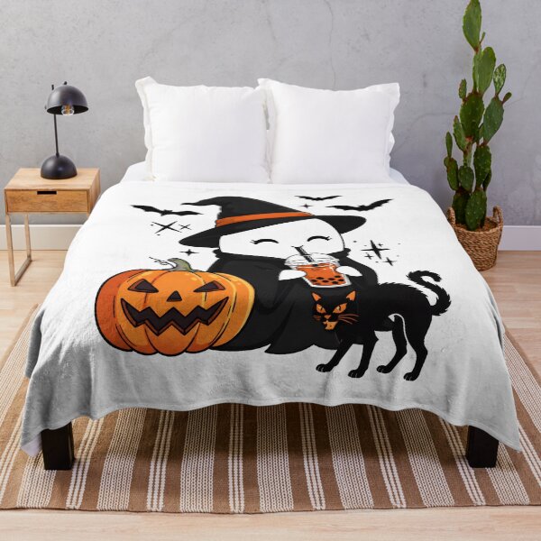 Item preview, Cute Witch Ghost Bubble Tea Halloween designed and sold by Dmo3HarkoArt.