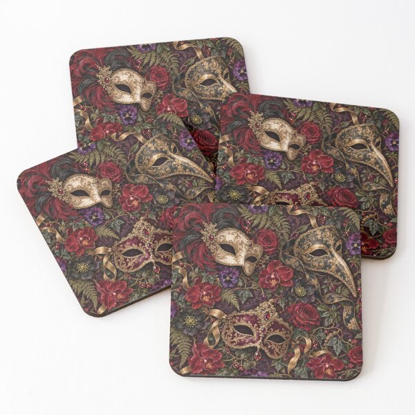 Item preview, Victorian Mask Garden – Gothic Dark Academia Pattern designed and sold by Lichtisign.