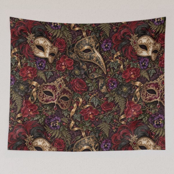 Item preview, Victorian Mask Garden – Gothic Dark Academia Pattern designed and sold by Lichtisign.
