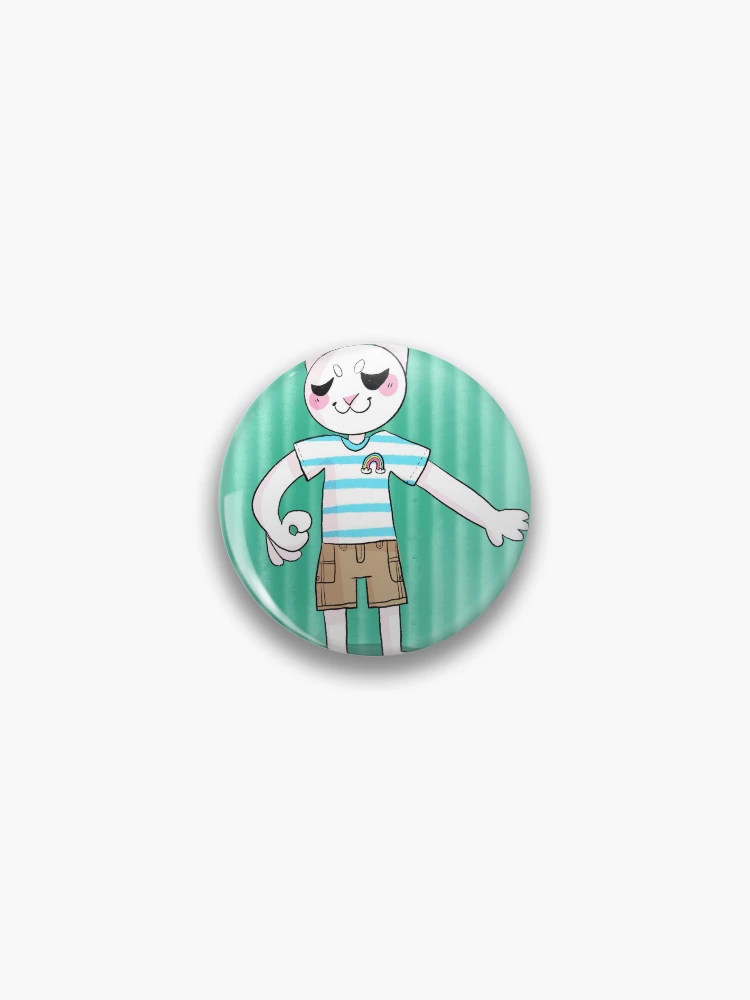 Aperçu 1 sur 3. Badge avec l'œuvre Ok Rabbit créée et vendue par RabtinyEson.