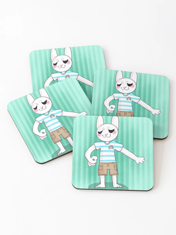 Thumbnail 1 of 5, Coasters (Set of 4), Ok Rabbit designed and sold by RabtinyEson.