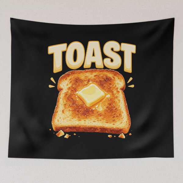 Item preview, Funny Toast Buttered Bread Breakfast Food Design designed and sold by stmpdwrld.