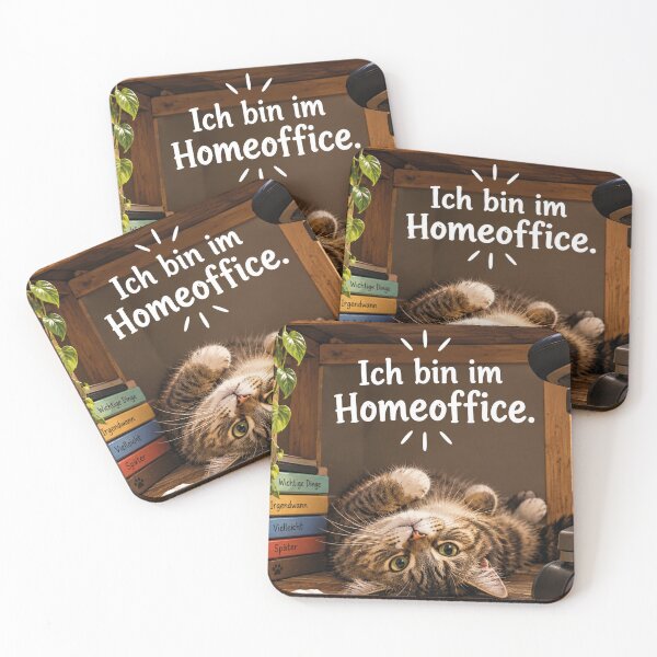 Item preview, I'm working from home, cat, funny saying, desk designed and sold by Mauswohn.