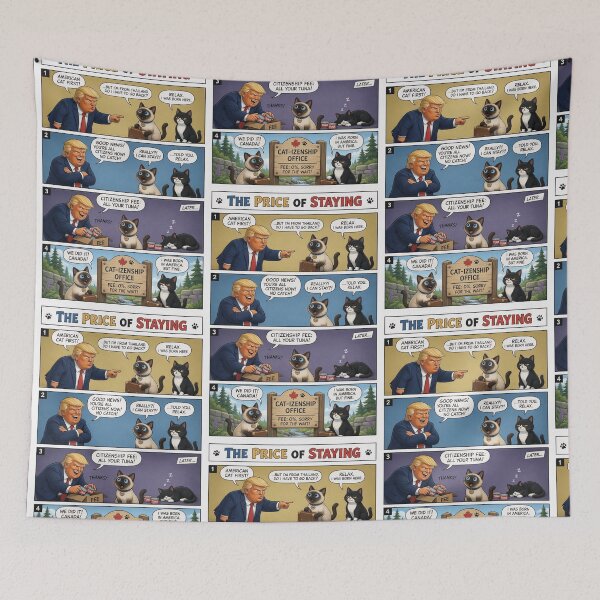 Item preview, The Price of Staying – Cat-izenship Satire Comic Strip designed and sold by SammyMorry.