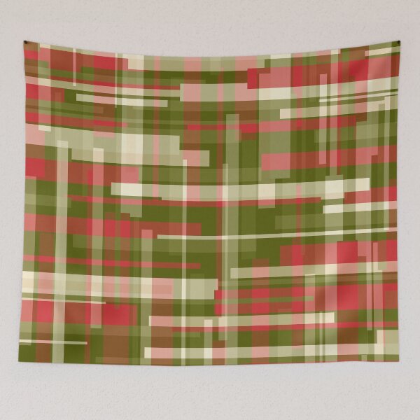 Item preview, Retro Christmas Deconstructed Plaid Pattern designed and sold by kierkegaard.