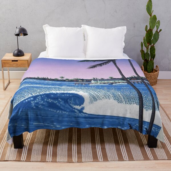 Item preview, Retro Tropical Beach Wave Sunset Palm Tree Art 80s Summer Surf Vintage Ocean Poster designed and sold by Takoyakiberkahs.