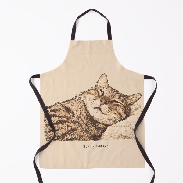 Item preview, Blissful Sleeping Tabby Cat: Vintage Linocut designed and sold by HowHoFamily.
