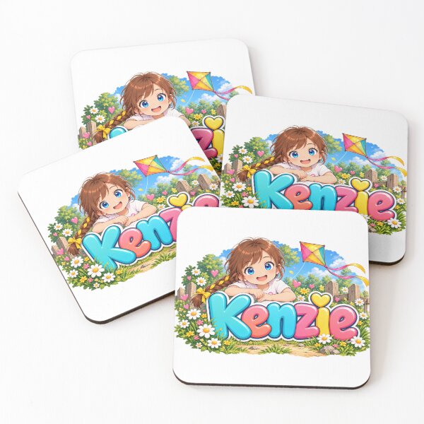 Item preview, Kenzie Name Logo Kite Garden Cartoon Design designed and sold by Kenzie & Co.