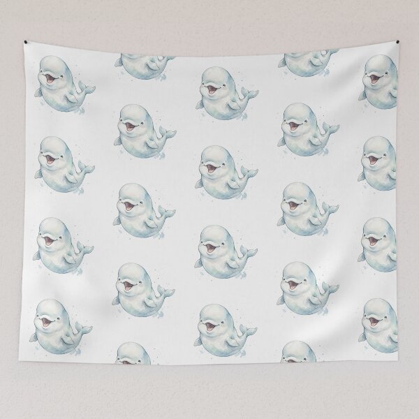 Item preview, Cute Derpy Beluga Whale Happy Smile Art  designed and sold by Digitalphoto4u.