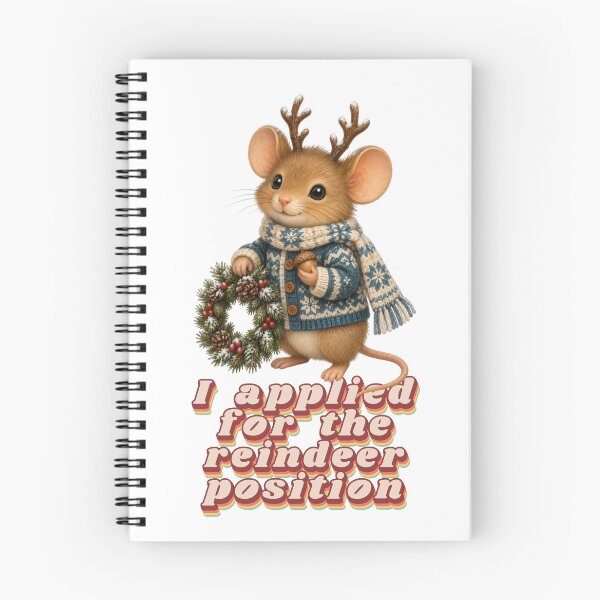 Item preview, Cute Mouse Antlers Reindeer Application Funny Saying designed and sold by Mauswohn.