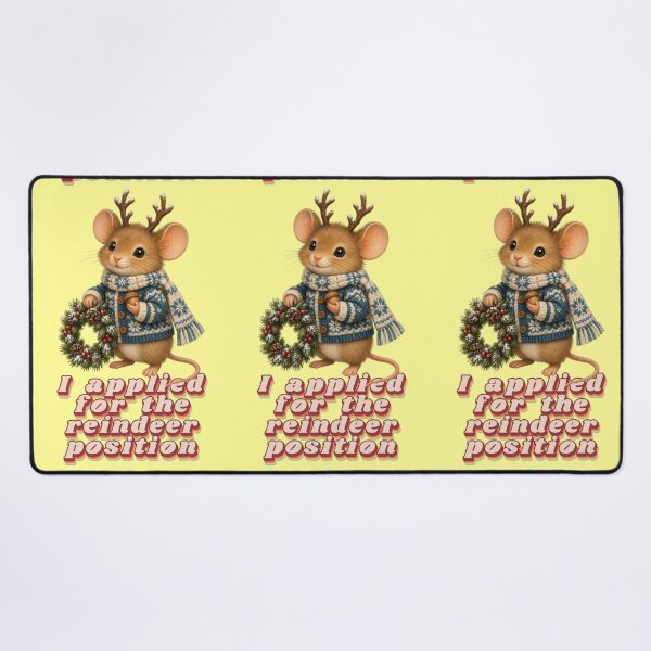 Item preview, Cute Mouse Antlers Reindeer Application Funny Saying designed and sold by Mauswohn.