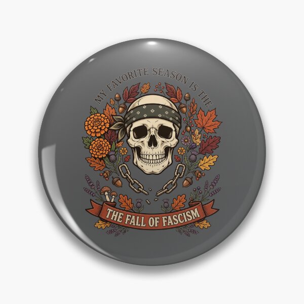 Item preview, My Favorite Season is The Fall of Fascism – Halloween Floral designed and sold by Printed Mistakes.