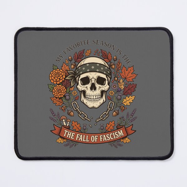 Item preview, My Favorite Season is The Fall of Fascism – Halloween Floral designed and sold by Printed Mistakes.