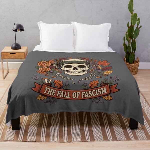 Item preview, My Favorite Season is The Fall of Fascism – Halloween Floral designed and sold by Printed Mistakes.