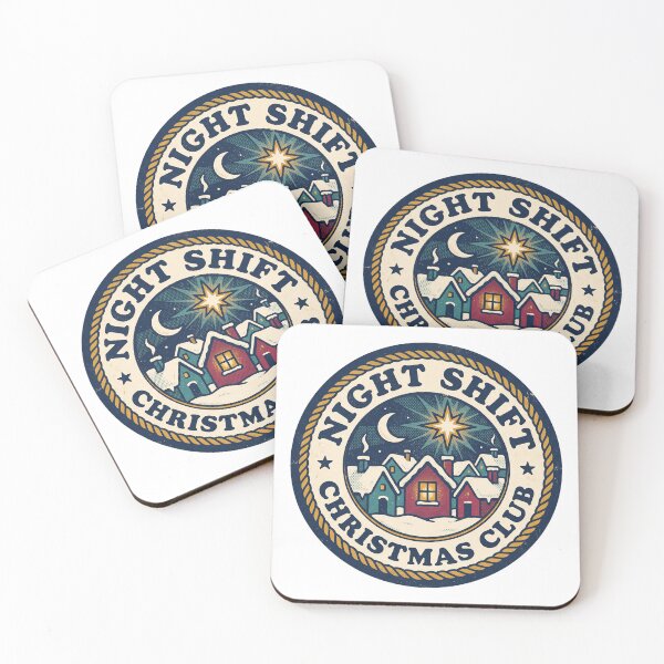 Item preview, Night Shift Christmas Club - Retro Nurse Badge designed and sold by TheCalmEdit.