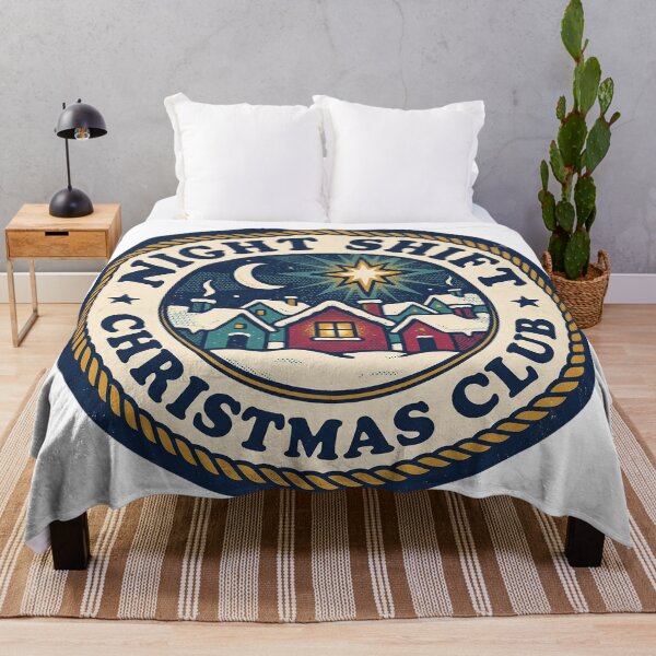 Item preview, Night Shift Christmas Club - Retro Nurse Badge designed and sold by TheCalmEdit.