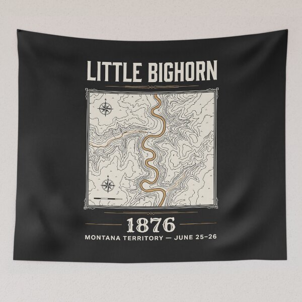 Item preview, Little Bighorn 1876 Topographic Map designed and sold by SplashTastic.