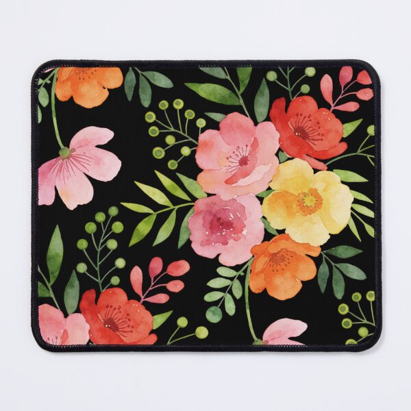 Item preview, Watercolor Floral Garden Throw Pillows | Pink, Coral & Yellow Blooms designed and sold by FestivityFinds.