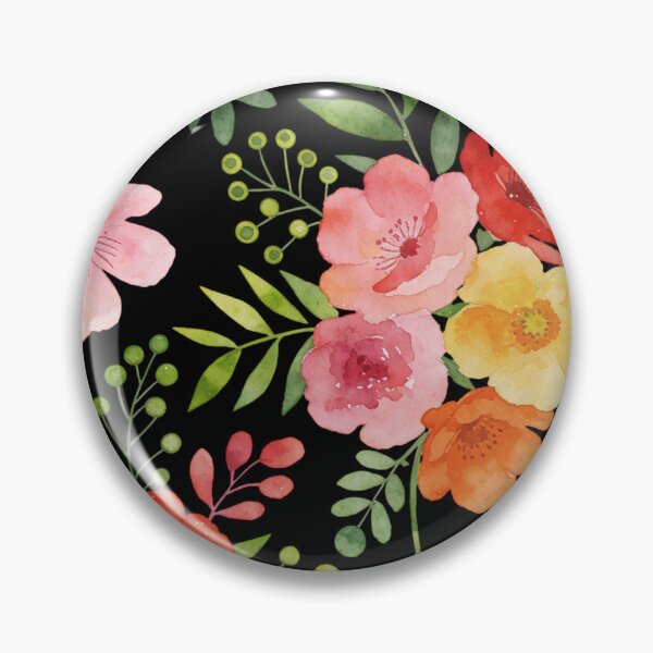 Aperçu de l'œuvre Coussins décoratifs à motifs floraux aquarelle | Fleurs roses, corail et jaunes créée et vendue par FestivityFinds.