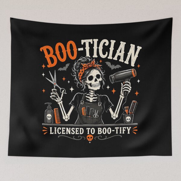 Item preview, Boo-Tician Halloween Hair Stylist Skeleton Hairstylist designed and sold by Denenberg Jardel.