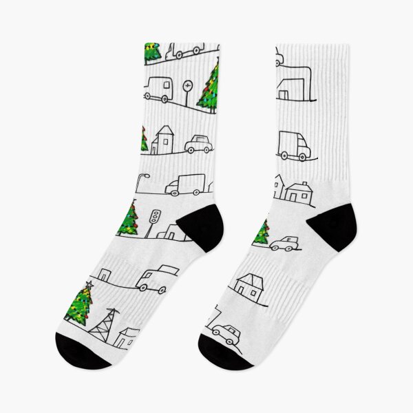 Item preview, Christmas Town Doodles – Festive Trees, Cars & Trucks designed and sold by Fun In The Sun .