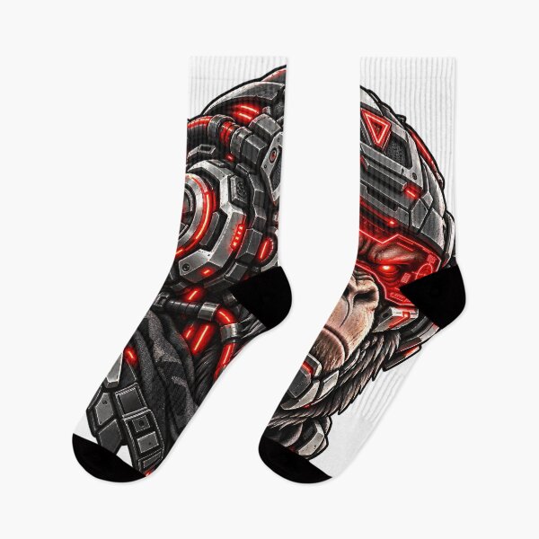 Item preview, Cyberpunk Industrial Gear Cyber Chimp Art designed and sold by RiteshCenter .