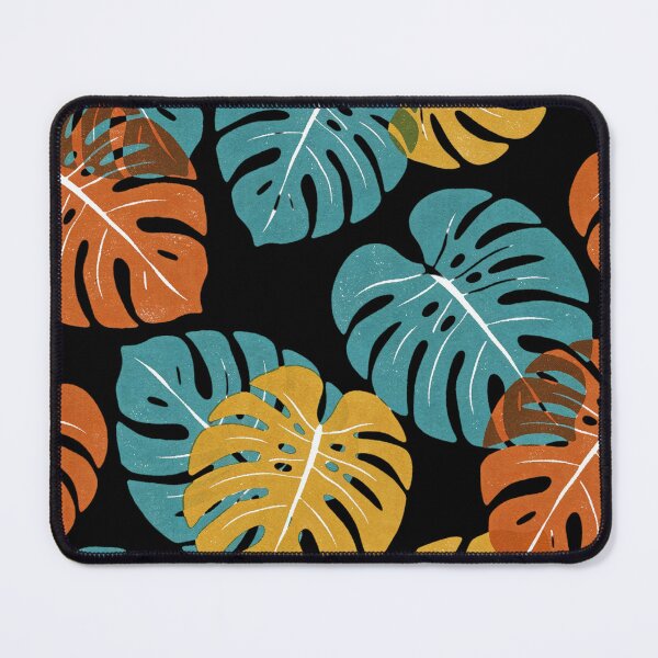 Item preview, Tropical Monstera Leaf Tapestry | Teal Orange Mustard Botanical Wall Decor designed and sold by FestivityFinds.